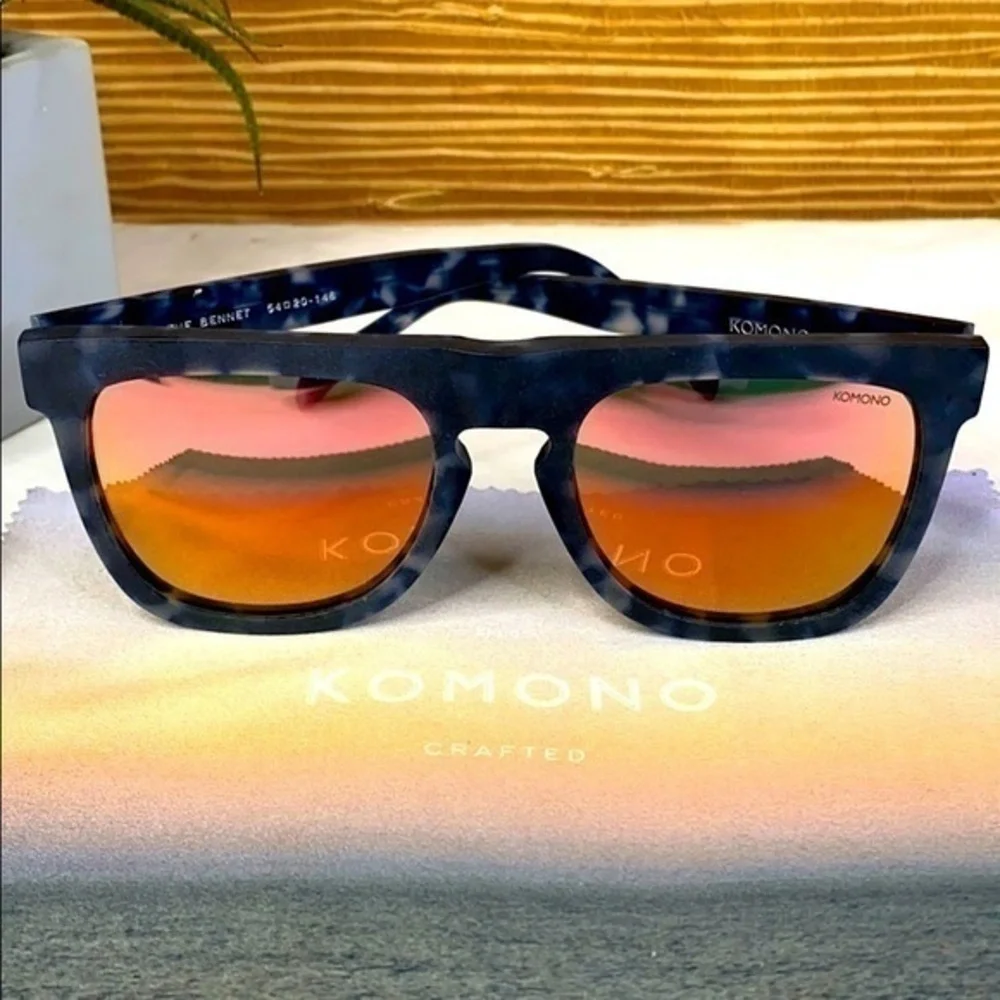 Komono Men’s Bennet Matte Indigo Demi Sunglasses